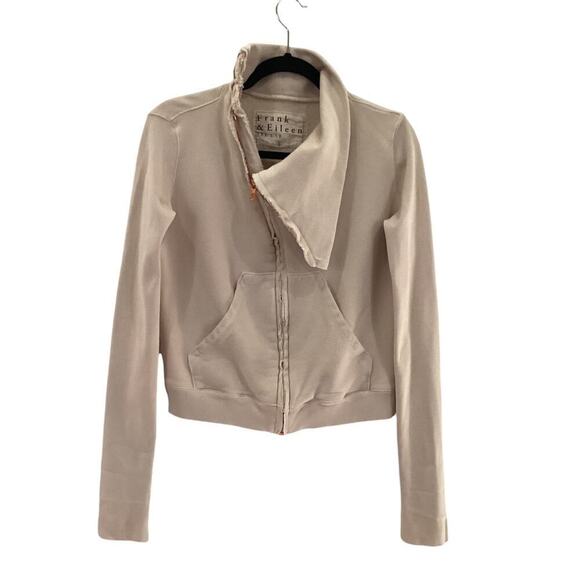 Frank & Eileen Tee Lab Side Zip Fleece Jacket In Dirty Ballerina Size Small - Picture 4 of 15